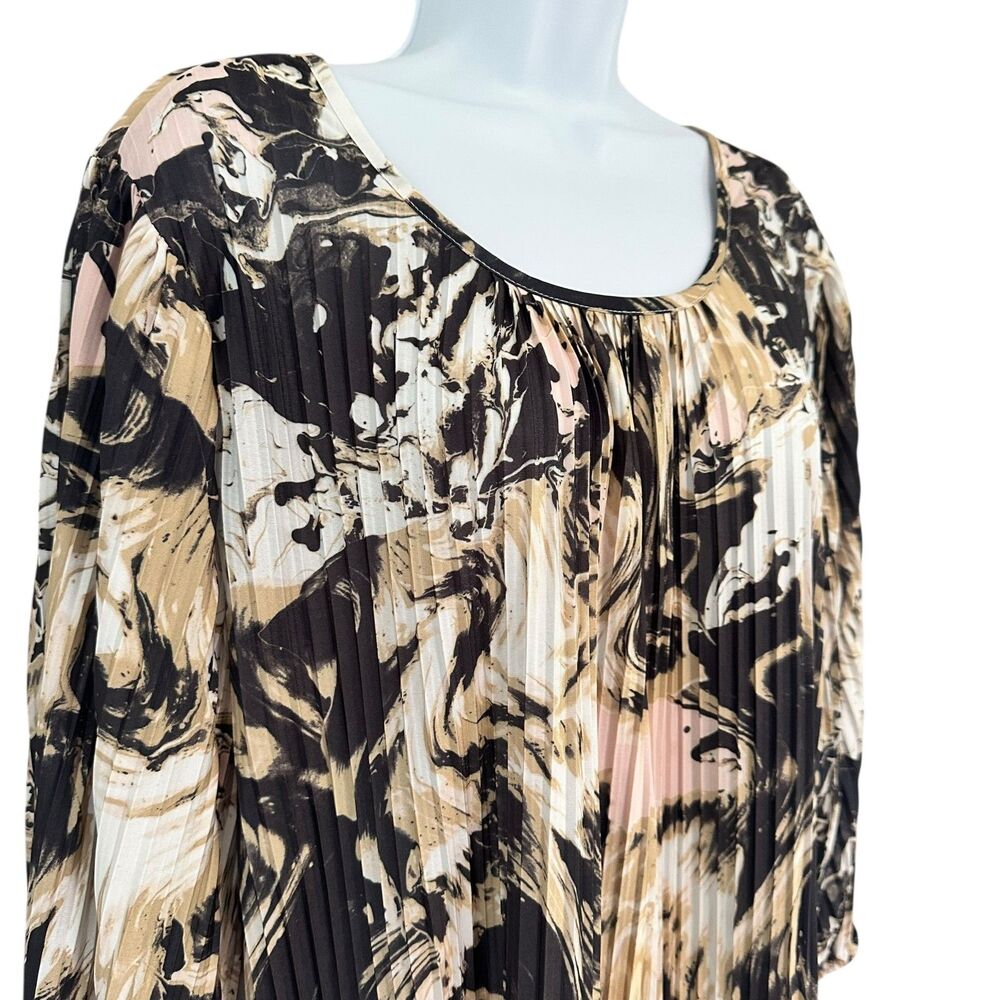 Est. 1946 Pleated Scoop Neck Balloon Elbow Sleeve Top Size 14/16